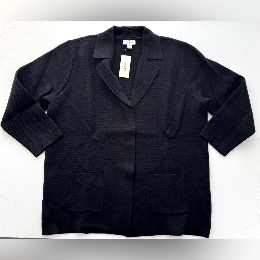 On 34th Women's Black Open Sweater Blazer - NWT - Picture 4 of 9